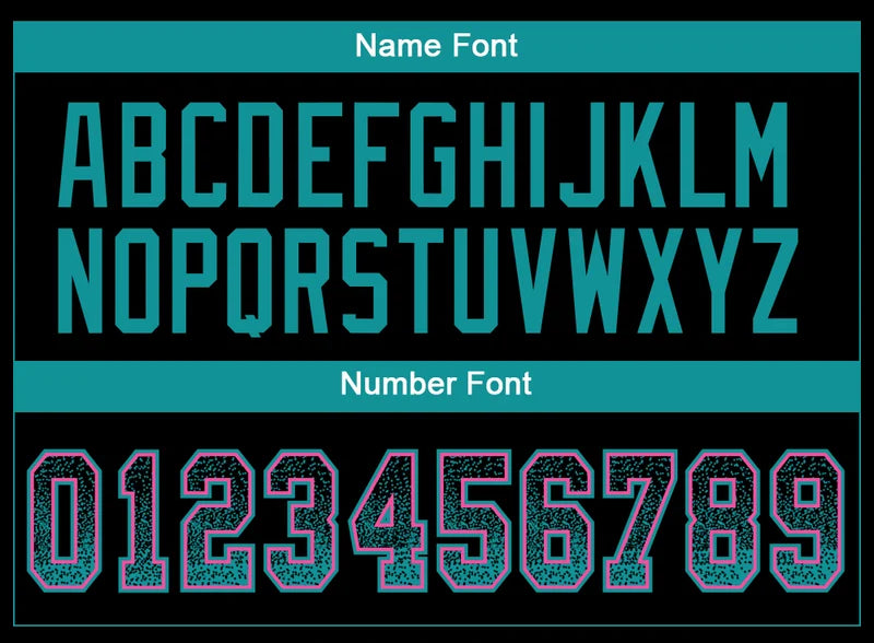 Custom Black Teal-Pink Drift Fashion Football Jersey