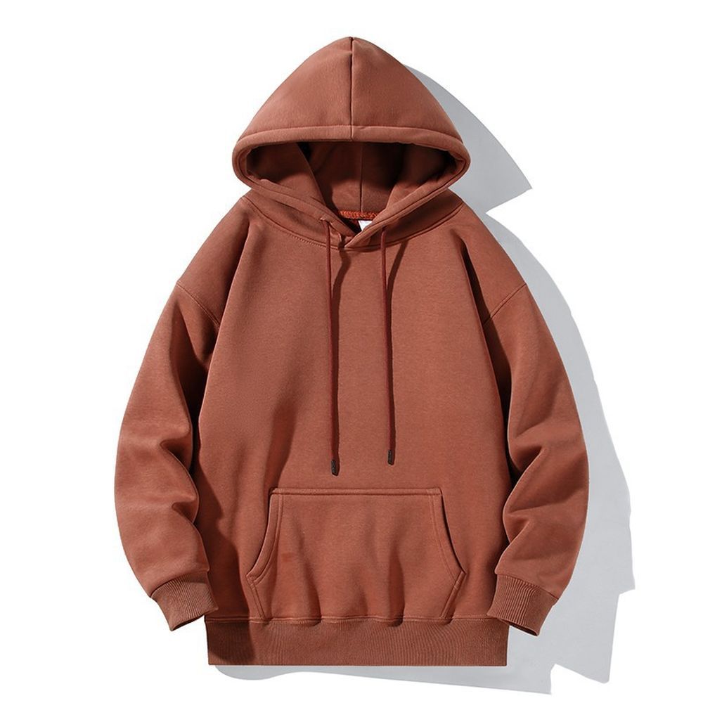 Retro Street Solid Color Hooded Thickened Loose Outfit Jacket